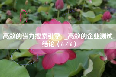 高效的磁力搜索引擎 -_高效的企业测试-结论(6/6) 高效的磁力搜索引擎 -_高效的企业测试-结论(6/6)